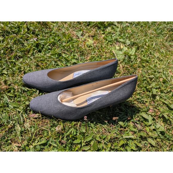 Etienne Aigner Women's Taylor Gray Fabric Pumps Sz 8M Made In Spain Old Money - Picture 1 of 5